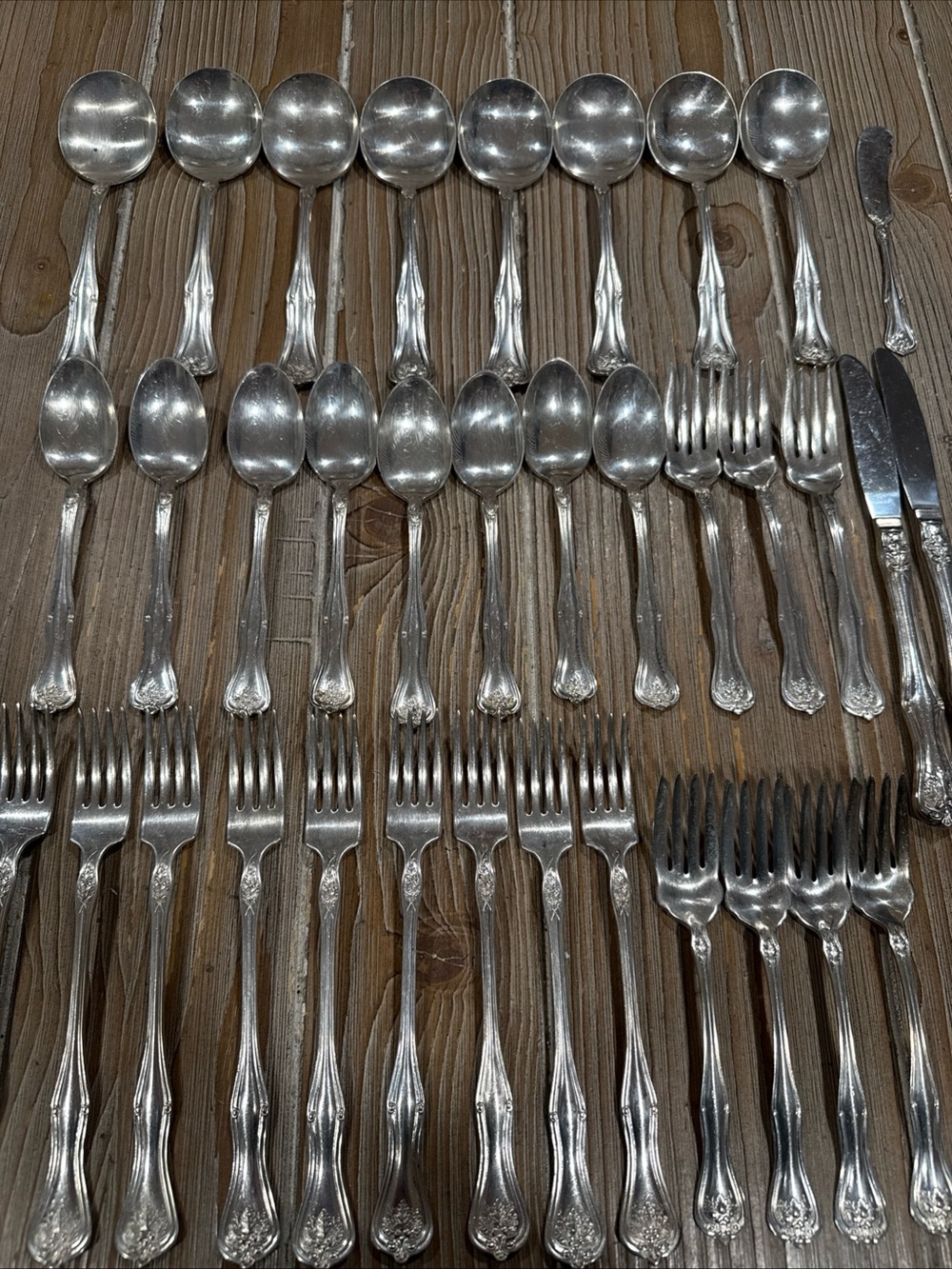 Vintage Williams 1880 The Plaza Silverplate Flatware Lot 35 PC Spoons Forks